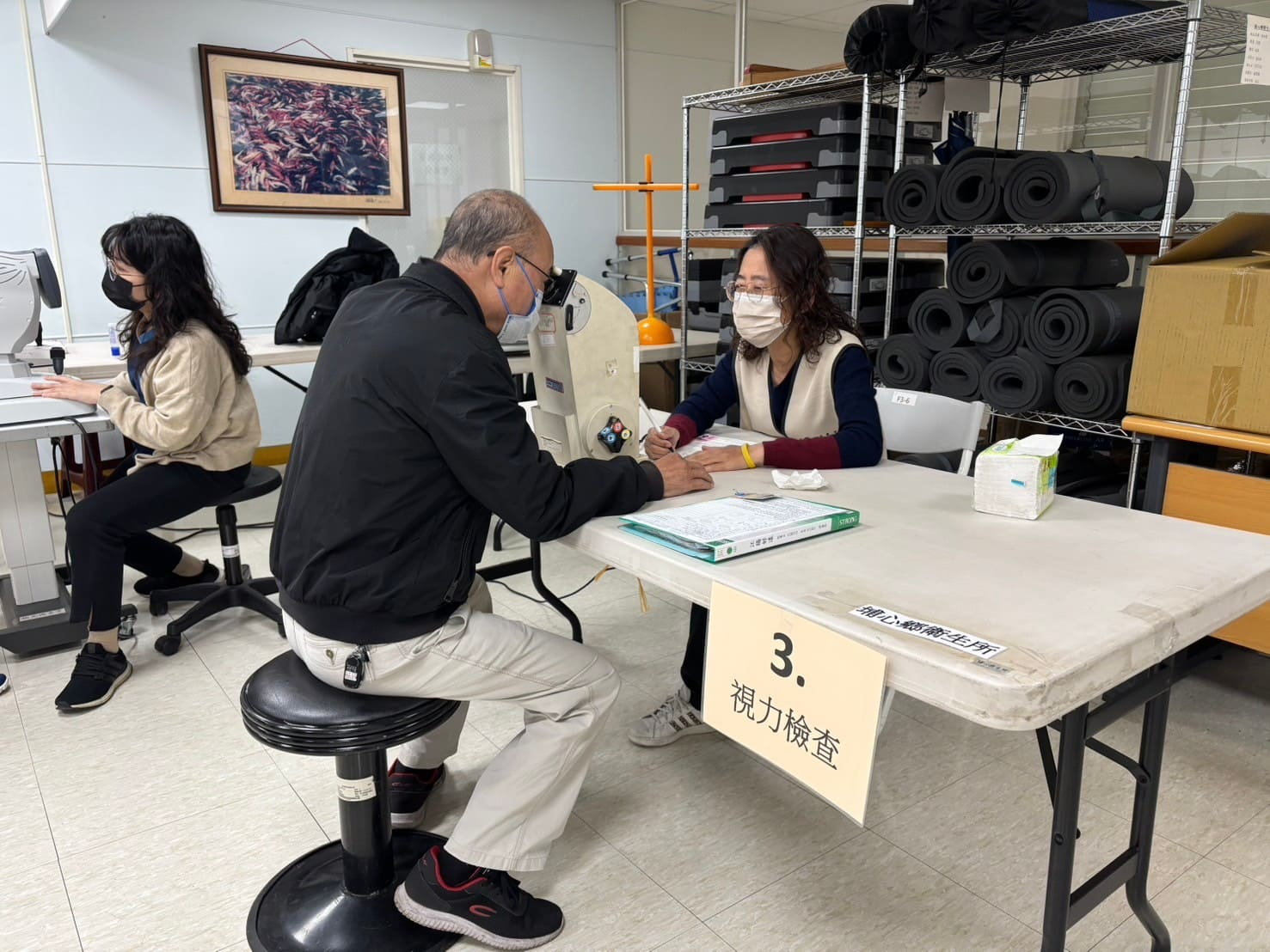 1140307糖尿病視網膜檢查，謝謝志工們協助，讓檢查活動順利完成照片2