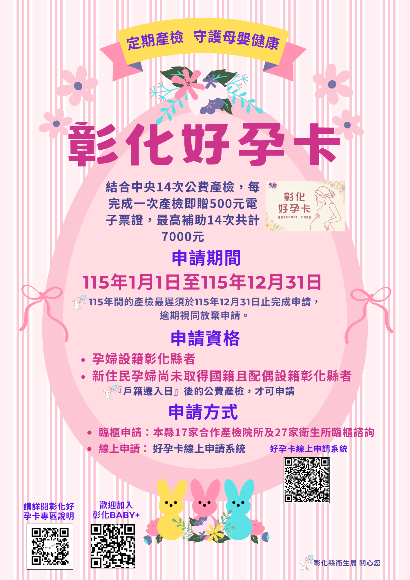 定期產檢，彰化好孕卡陪您安心迎接寶寶到來宣傳圖片